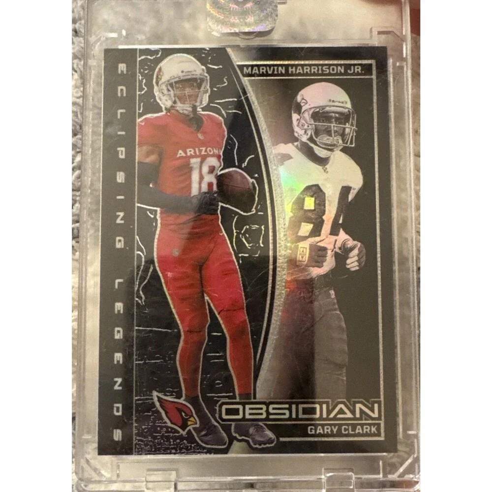 2024 Panini Obsidian #12 Gary Clark / Marvin Harrison Jr. Eclipsing Legends